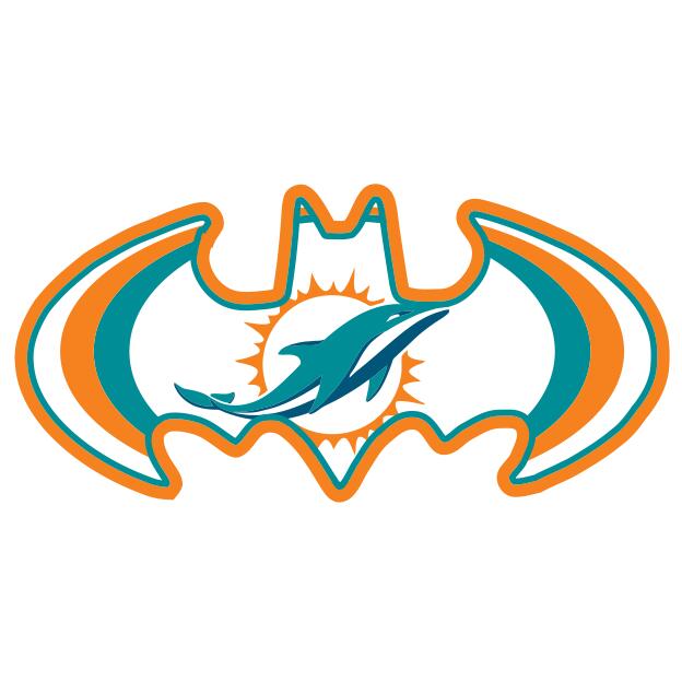 Miami Dolphins Batman Logo fabric transfer